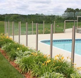 Durarail Tall Topless Glass Pool Surround – Wind Screen